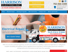 Tablet Screenshot of harrison-electric.com